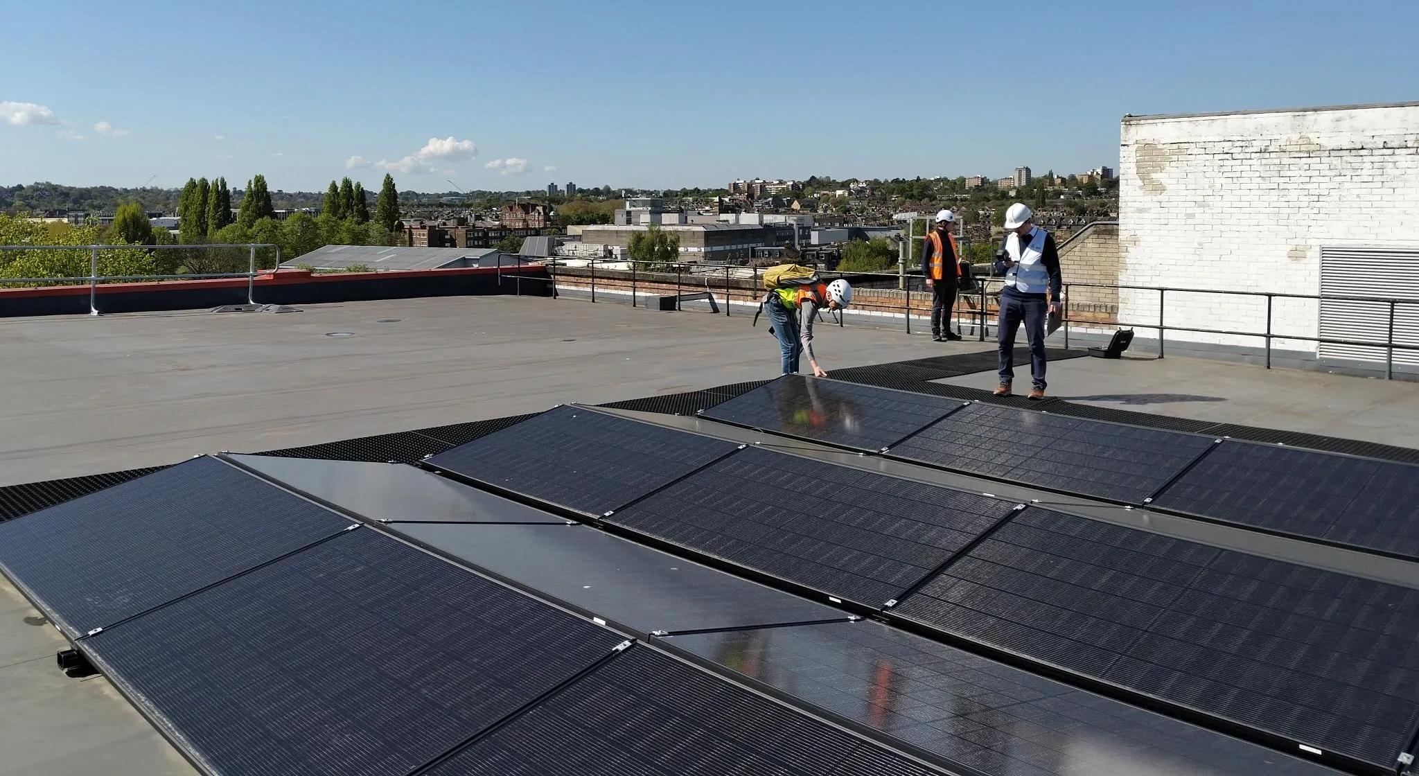 Roof with solar panels 